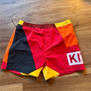 Kith Men's Multicolor Athletic Shorts - Red, Black, Yellow, Orange